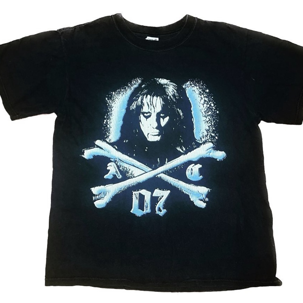 Vintage Alice Cooper Psycho Drama Tour 2007 Black  T-Shirt Rock Music Concert